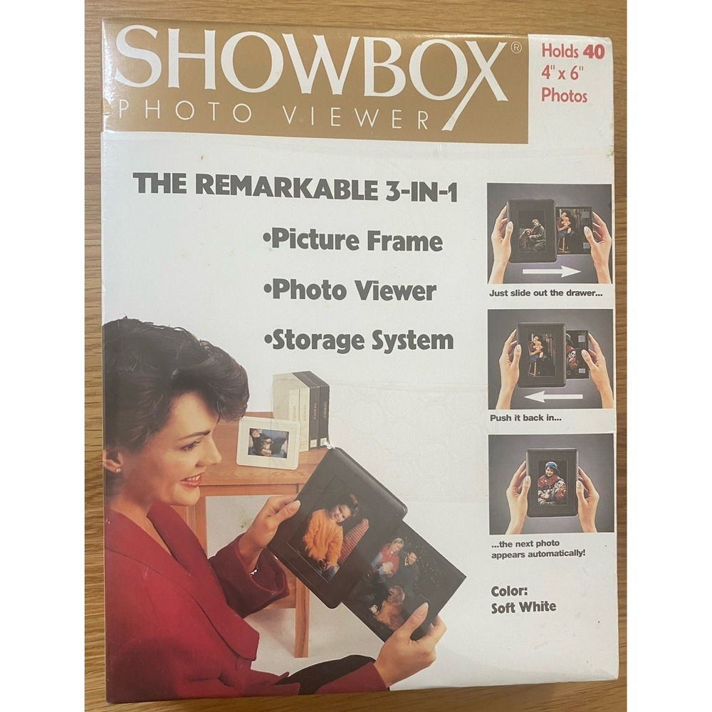 Photo Frame Viewer Holson Showbox Portable Picture‎ System Soft White 4x6 New